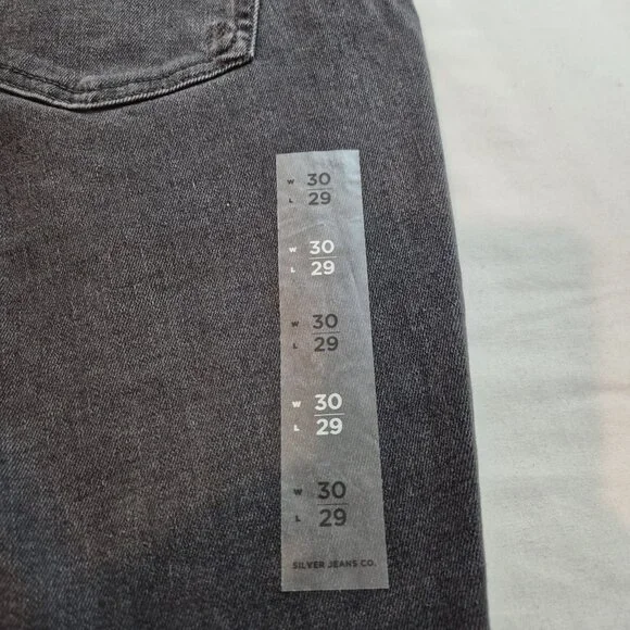 Silver Jeans Women's Size 30X29 Black Denim Boyfriend Comfort Distressed (62) - Picture 6 of 12